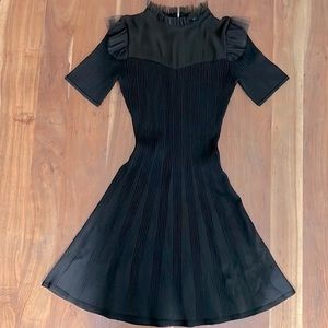 COPY - The Kooples - Black Ribbed High Lace Collar, size 1 (XS-S)